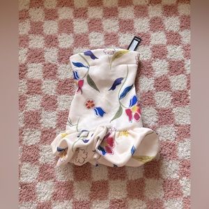 Nasty Gal Floral Print Volume Hem Mini Dress